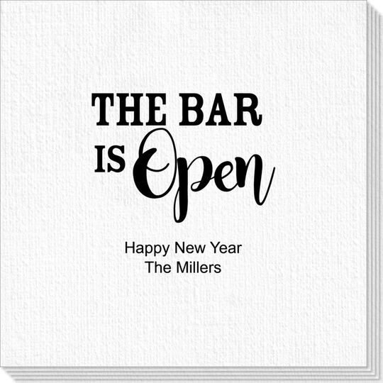 The Bar is Open Luxury Deville Napkins